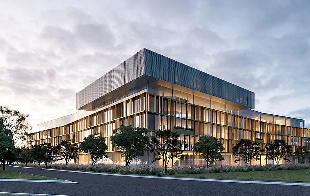 architect rendering of the new Aldi Sud HQ